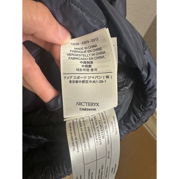 Arcteryx Cerium LT Hoody Womens XL Navy Blue Down Puffer Jacket - Picture 6 of 16